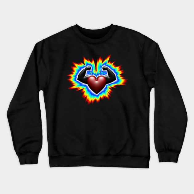 strong heart Crewneck Sweatshirt by DrewskiDesignz